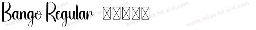 Bango Regular字体转换